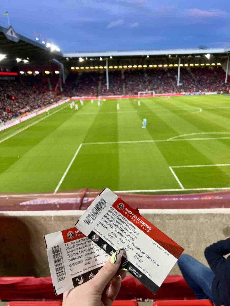 Sheffield United tickets at the football match