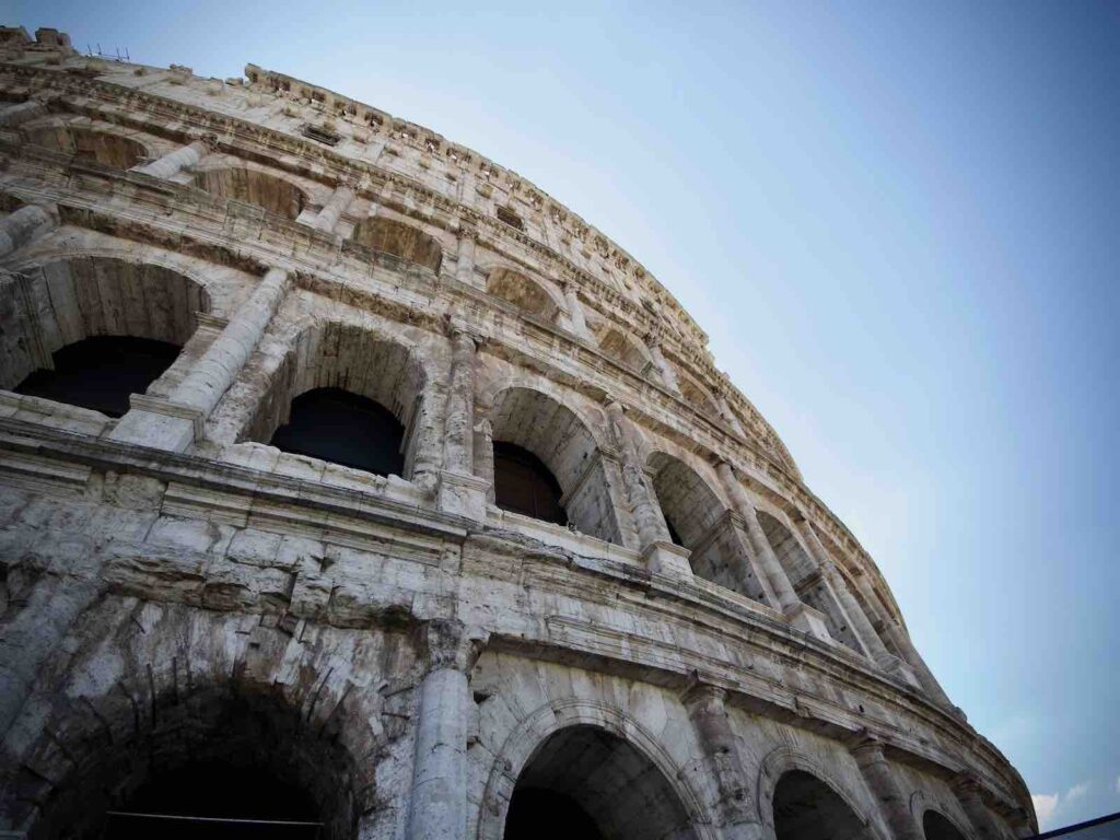 Roman Colosseum exterior, Rome Italy 