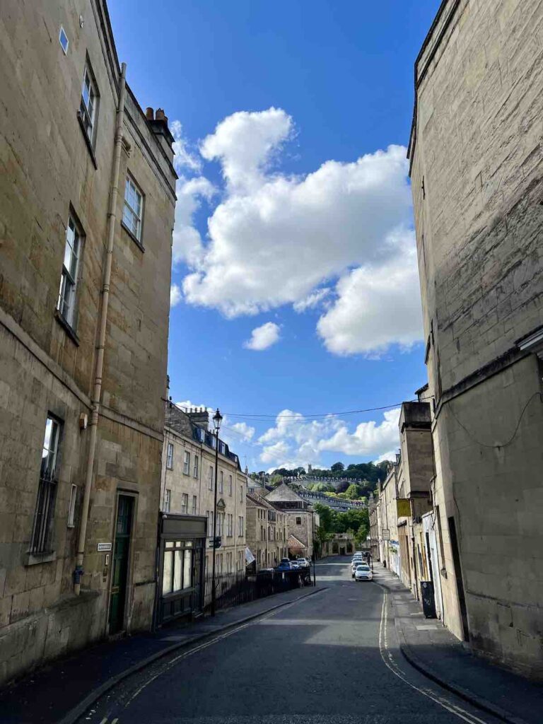 view down great Pultney street of the holburne museum