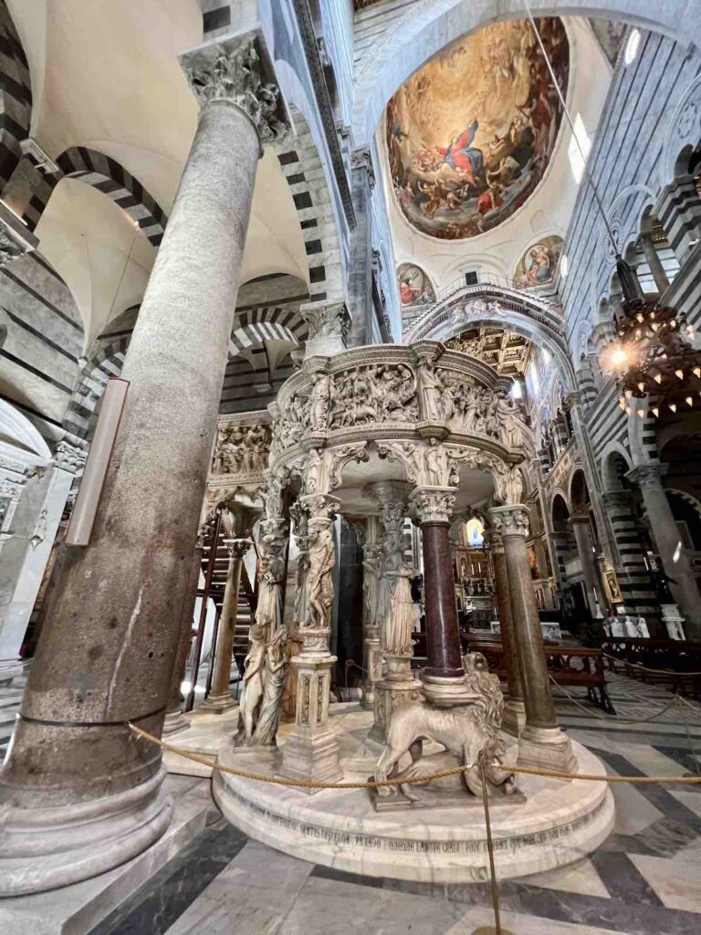 Pulpit inside Pisa Cathedral.