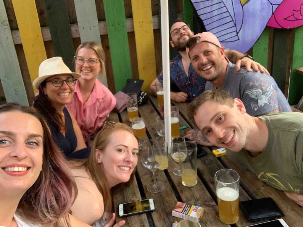 Moving abroad and what they don't tell you... The Brook Place Crew at the Beer Engine in the summer. 
