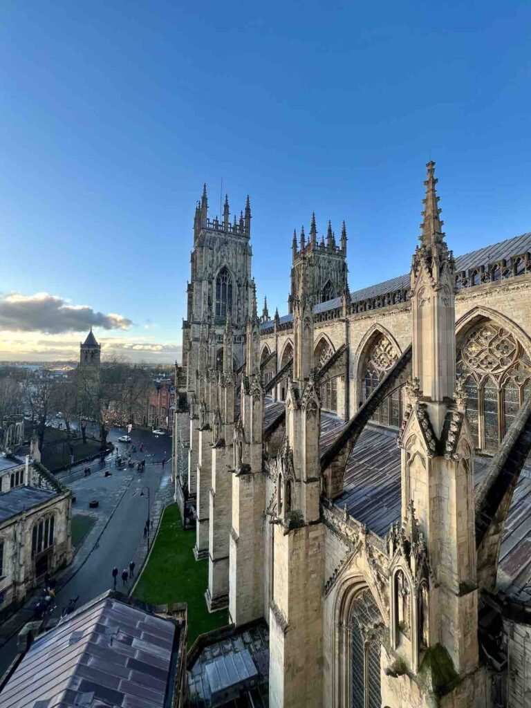 A view from half way up the Tower Climb at York Minster. 