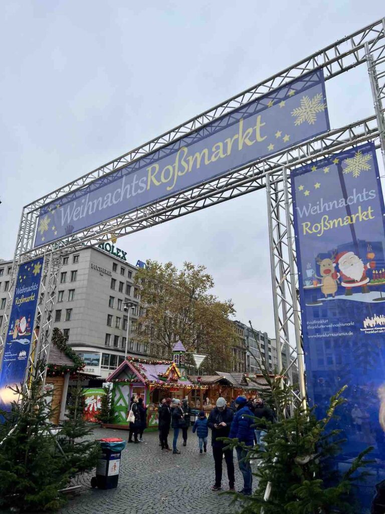 Roßmarkt entrance sign into the market 