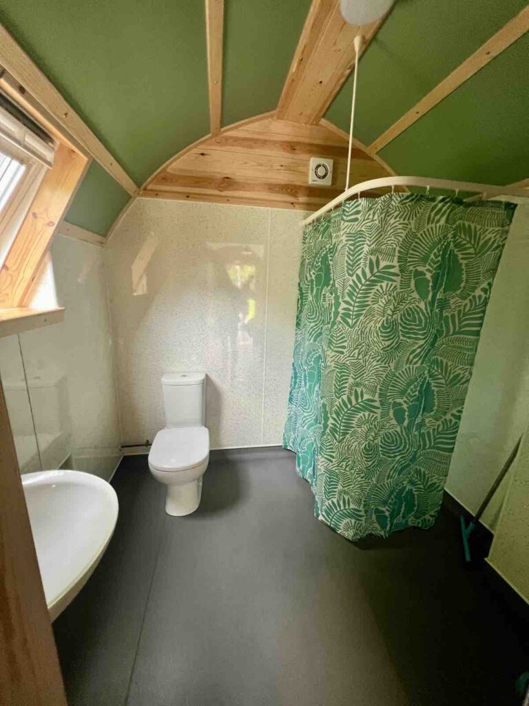 Inside the cabin (washroom) @ Forcett Grange - Glamping in the UK