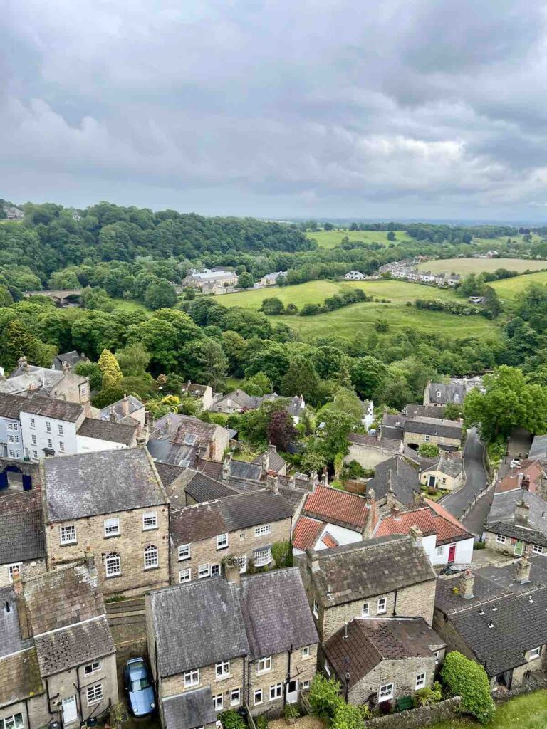 View from the top of Richmond Castle. 